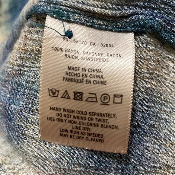 Anthropologie Maeve Blouse Cavalon Babydoll Peplum Flowy Plaid Blue XS - Picture 4 of 12